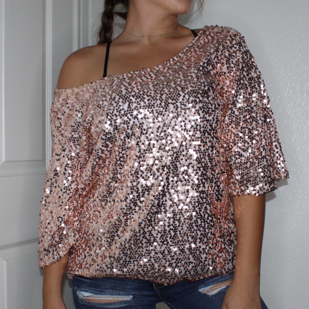 Pink sequence top